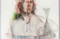 Tears, Conti Drawing, 30" x 44", 2007