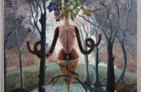 Spring Pond, Gouache, 29" x 29", 2007