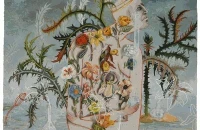 Rappaccinis Garden, Gouache, 24x24, 2011