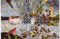 Ophelias Garden 2, Gouache, 24 x 24, 2011