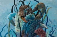 Imagination, Gouache, 22" x 22", 2008