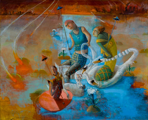 Inflated Egos, Oil on Canvas, 63" x 78", 2008