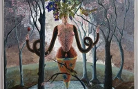 Spring Pond, Gouache, 29" x 29", 2007