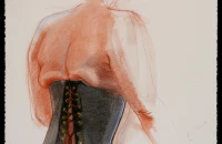 Liz, Conti Drawings, 44" x 30", 2011
