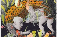 Deep Hunger, Gouache, 24 x 24, 2011