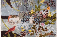 Ophelias Garden 2, Gouache, 24 x 24, 2011