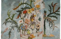 Rappaccinis Garden, Gouache, 24x24, 2011