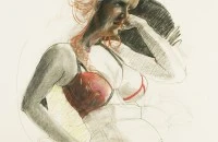Red, Conti Drawing, 2012