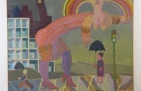 I Met a Rainbow in Argyle, Oil, 60" x 72", 1976